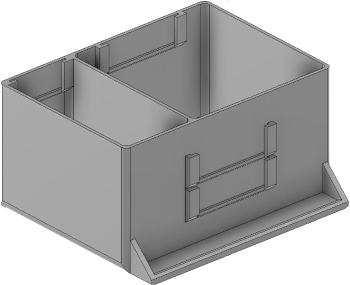 Vue 3D du tirroir T_P7.5_H3L2_D2.3_PE