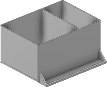 Vue 3D du tirroir T_P7.5_H3L2_D2.4