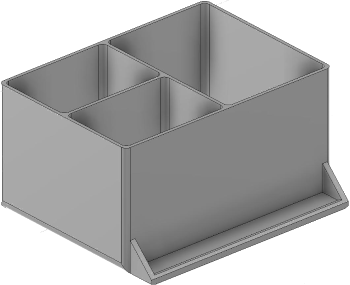 Vue 3D du tirroir T_P7.5_H3L2_D3.3