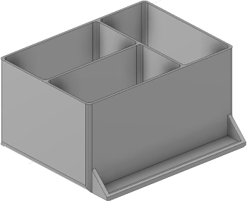 Vue 3D du tirroir T_P7.5_H3L2_D3.6