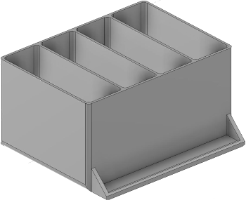 Vue 3D du tirroir T_P7.5_H3L2_D4.4