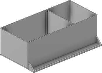 Vue 3D du tirroir T_P7.5_H3L3_D2.4