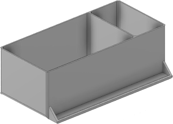 Vue 3D du tirroir T_P7.5_H3L3_D2.6