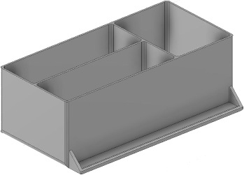 Vue 3D du tirroir T_P7.5_H3L3_D3.6