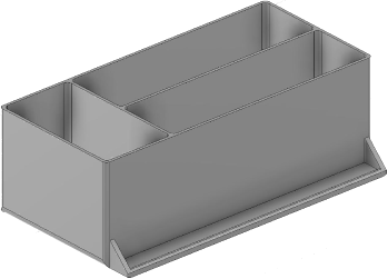 Vue 3D du tirroir T_P7.5_H3L3_D3.7