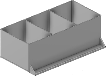 Vue 3D du tirroir T_P7.5_H3L3_D3.9