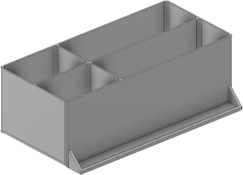 Vue 3D du tirroir T_P7.5_H3L3_D4.2