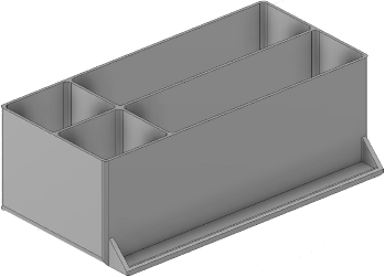 Vue 3D du tirroir T_P7.5_H3L3_D4.4