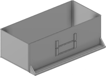 Vue 3D du tirroir T_P7.5_H3L3_PE