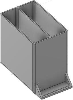 Vue 3D du tirroir T_P7.5_H4L1_D2.2