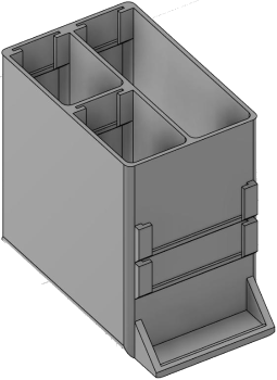 Vue 3D du tirroir T_P7.5_H4L1_D3.3_PE