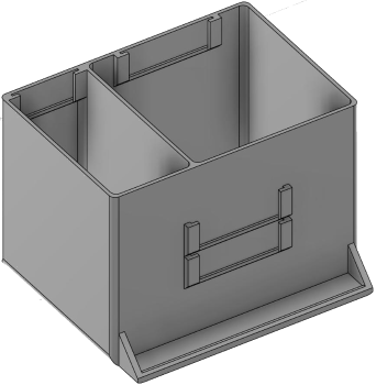 Vue 3D du tirroir T_P7.5_H4L2_D2.3_PE