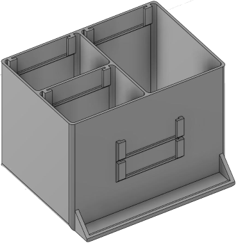 Vue 3D du tirroir T_P7.5_H4L2_D3.3_PE