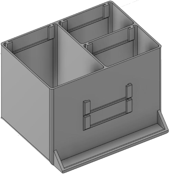 Vue 3D du tirroir T_P7.5_H4L2_D3.4_PE