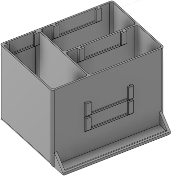 Vue 3D du tirroir T_P7.5_H4L2_D3.5_PE