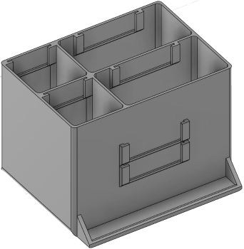 Vue 3D du tirroir T_P7.5_H4L2_D4.2_PE