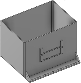 Vue 3D du tirroir T_P7.5_H4L2_PE