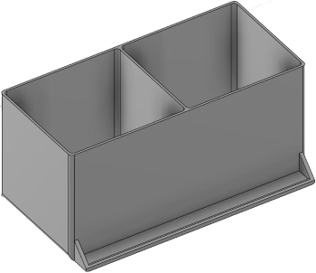 Vue 3D du tirroir T_P7.5_H4L3_D2.2