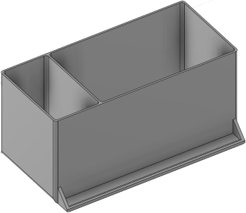 Vue 3D du tirroir T_P7.5_H4L3_D2.5