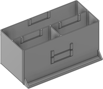 Vue 3D du tirroir T_P7.5_H4L3_D3.2_PE