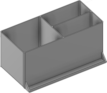 Vue 3D du tirroir T_P7.5_H4L3_D3.4