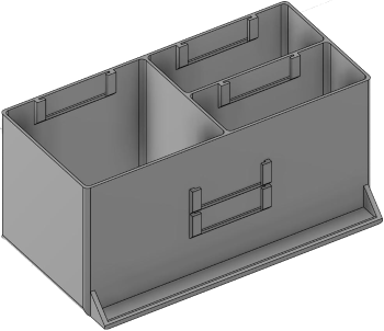 Vue 3D du tirroir T_P7.5_H4L3_D3.4_PE