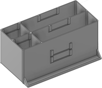 Vue 3D du tirroir T_P7.5_H4L3_D4.4_PE