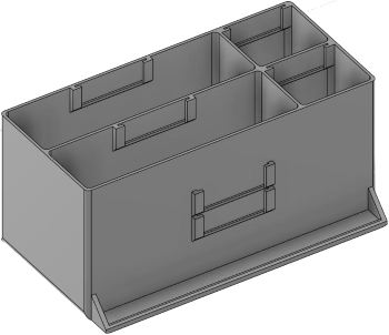 Vue 3D du tirroir T_P7.5_H4L3_D4.5_PE