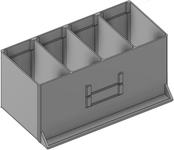 Vue 3D du tirroir T_P7.5_H4L3_D4.6_PE