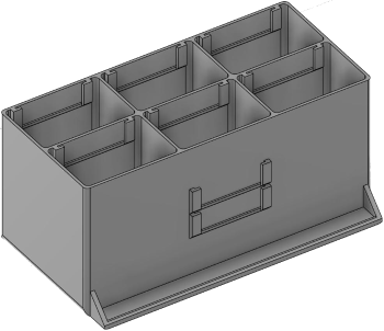 Vue 3D du tirroir T_P7.5_H4L3_D6_PE